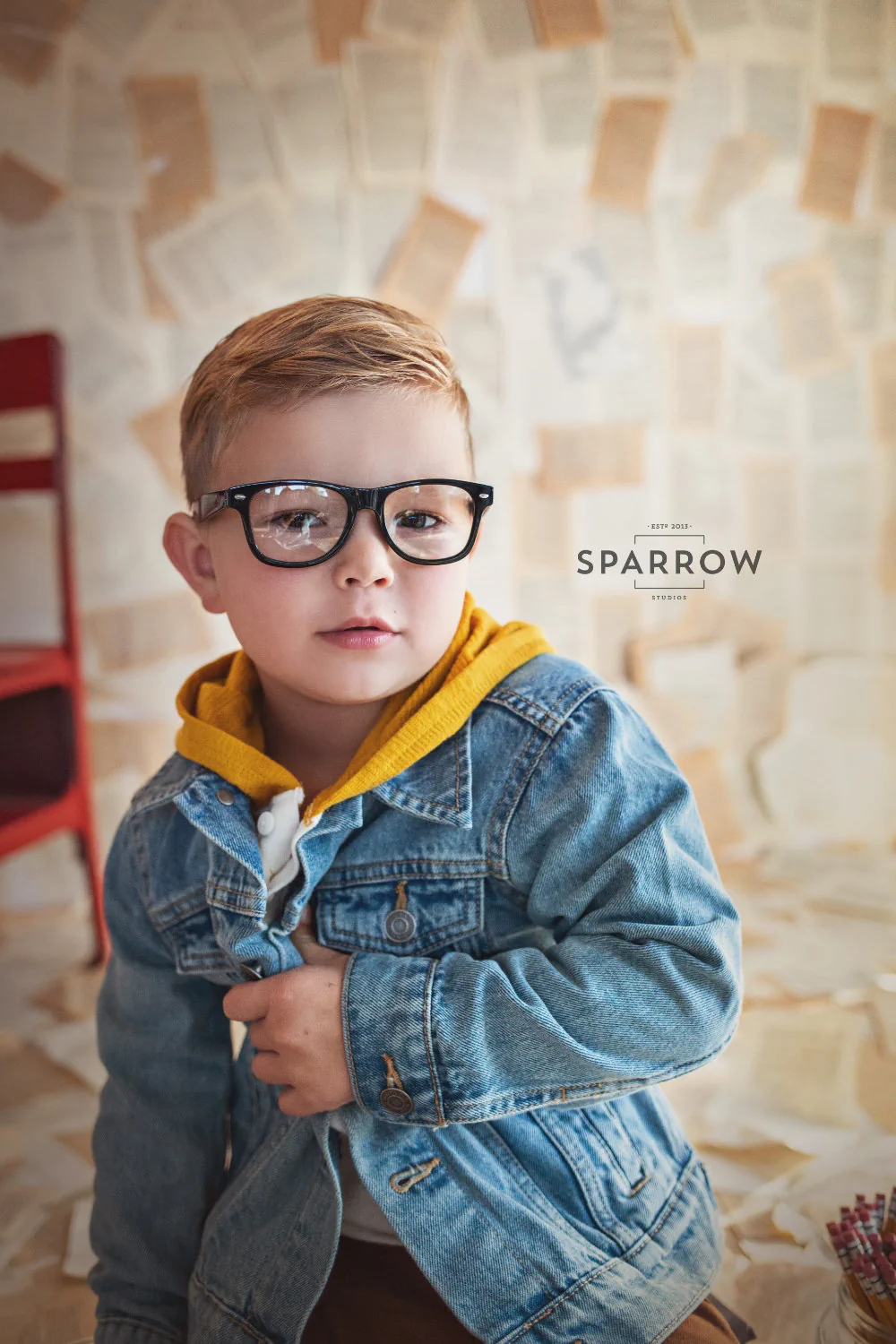Back-to-school portrait from Sparrow Studios' Back to School series, photograph 17 of 17.