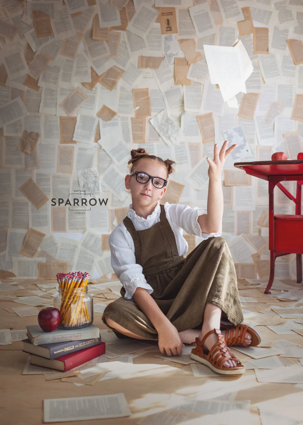 Back-to-school portrait from Sparrow Studios' Back to School series, photograph 5 of 17.